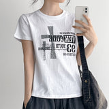 Code Lettering Short-Sleeve Crop Tee (3 colors)