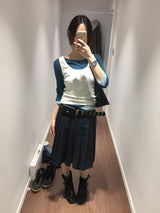 ニュペタルボタンアップスリーブレス (2color)