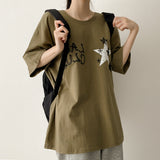 Club-ray oversized fit short-sleeved T-shirt