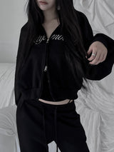 pretty emotion hooded zip-up (2color)