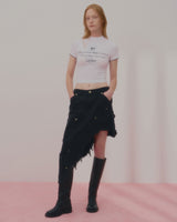 ラブレースクロップTシャツ-WHITE