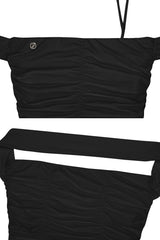 FAIRY HALTER TOP black