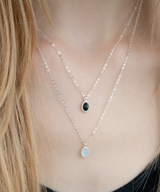 OVAL MINI NECKLACEㅣSILVER