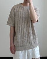 Weave Boucle Lace Round Knit