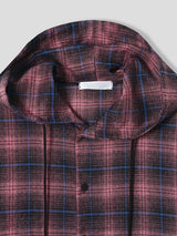 Solar loose fit hooded checkered shirt