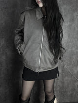 ash suede shoulder jacket (2color)