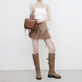 Noir String Pleats Skirt