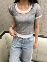 Surf Star Mesh Layered Top (2c)