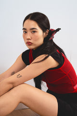 CHECK SCRUNCH / RED