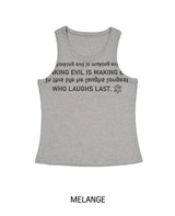 Hua Half Lettering Semi Overfit Sleeveless