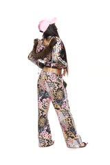 Brown Leopard Print Sweatpants