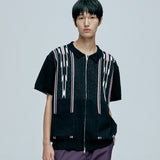 navajo ブークレニットカーディガン black