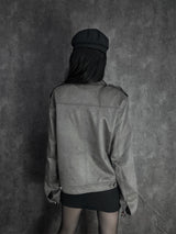 ash suede shoulder jacket (2color)