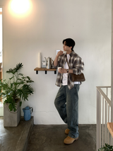 Stove Square Shaped Leather Crossbody Bag
