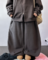ボヘミアン サイドトラック フリース バルーン ハイネック ジップアップ🖤 3カラー