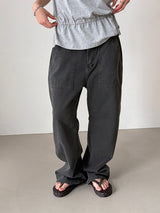 Dyeing fatigue wide pants(3color)