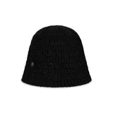 VA カーブオーバル メタル フローラル パンチングニット バケットハット / Black