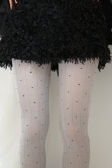 mini dot line tights (gray)