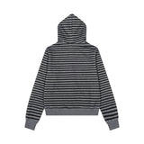 Bella Typo Stripe Hoodie Zip-up