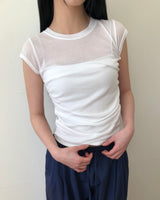 Bonir Side Shirring Short-Sleeve T-Shirt