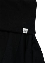 SOFT CONTRAST FLARE SKIRT(BLACK)