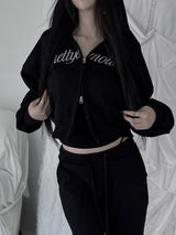 pretty emotion hooded zip-up (2color)