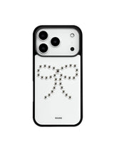 ribbon stud case (white)