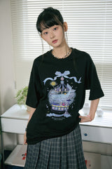 26SS★ DTPリボンクジラ半袖Tシャツ