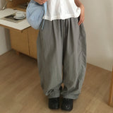 Benty Side Pintuck Big Balloon Wide Fit Nylon Long Pants 2 Colors
