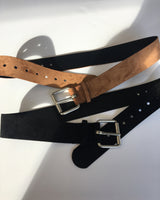 Big Buckle Suede Belt (2color)