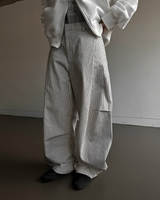 カーブドストライプパンツ (Unisex)