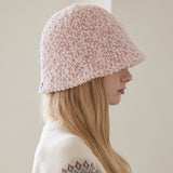 ポップコーンニットバケットハット  (Pale Pink)
