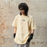RELABEL 24SS ‘Auxiliary Graphic’ スプリットロゴプリントアプリコットTシャツ