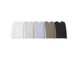 LMN Summer Linen U-Neck Long Sleeve Tee (5 colors)