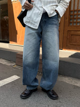 フィットバルーンワイドデニムパンツ