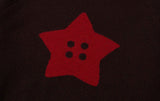 STAR BUTTON KNIT - BROWN