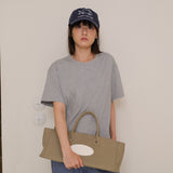 Beige Nylon Tote Bag
