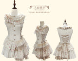 Rose Island flowers on the day the autumn fog arrives, an irregular, broken-sense fitted dress, with adjustable fit