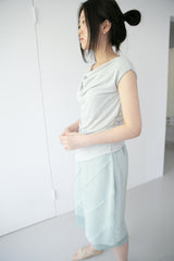 drape off-shoulder sleeveless top(3colors)