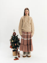 Basic Cable Knitwear (Beige)