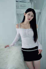 Swan lace top (Lilac pink)