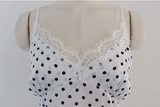 SATIN DOT LACE BUSTIER MINI DRESS (WHITE, BLACK 2COLORS!)
