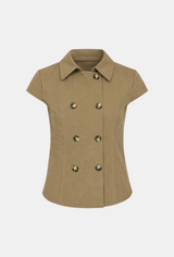Roven Double Button Collar Blouse
