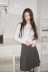 Print Cotton Bow Round Short Sleeve Tee