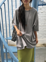 Nikb Overfit Two-Way Button Box Short Sleeve Tee