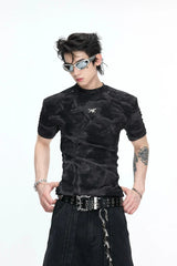 Washed Ribbed Slim T-Shirt
