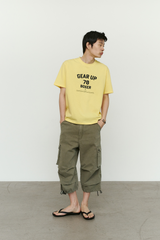 Vintage Military Capri Cargo Pants (Washed Khaki)
