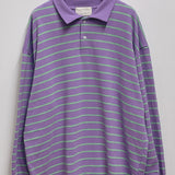 ハイムストライプカラーネックTシャツ