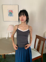 Layered Lace Strap Sleeveless