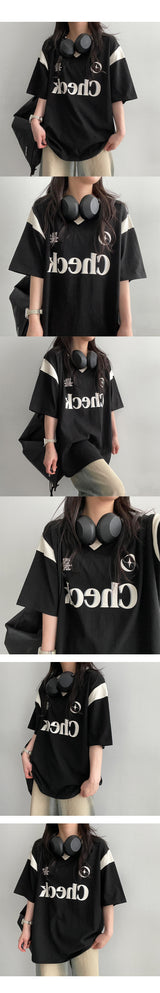 ジェダイカラーリングVネック半袖Tシャツ